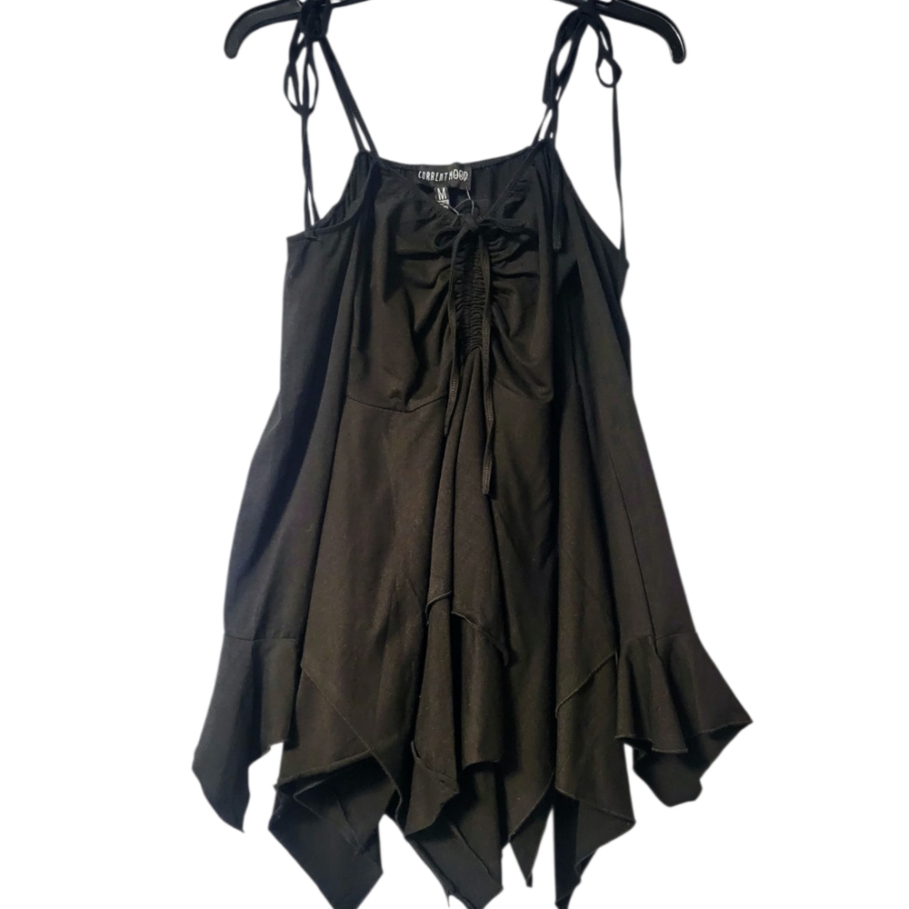NWT Dolls Kill Current Mood F is For Fairies Handkerchief Dress - Black Size Med
